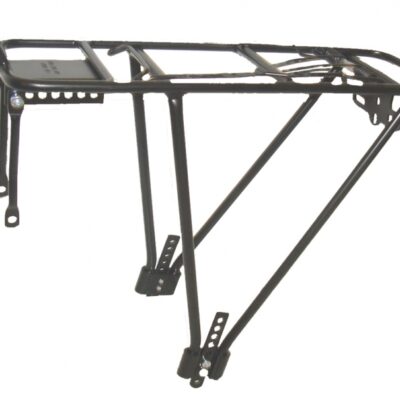 PORTA PAQUETE MTB DE ALUMINIO AJUSTABLE NEGRO